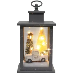 LED-Laterne Winterland - grau
