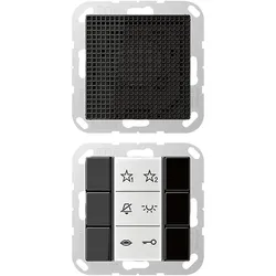 Jung SIAIA6SW Audio-Innenstation 1fach, Thermoplast, Serie A, schwarz SI AI A 6 SW