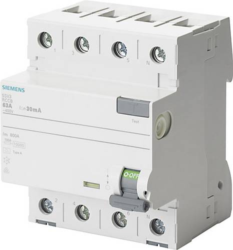 Siemens 5SV33446KK12 5SV3344-6KK12 FI-Schutzschalter A 4polig 40A 0.03A 400V