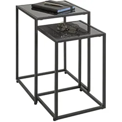 HAKU Möbel, Couchtisch + Beistelltisch, Beistelltisch 2er Set