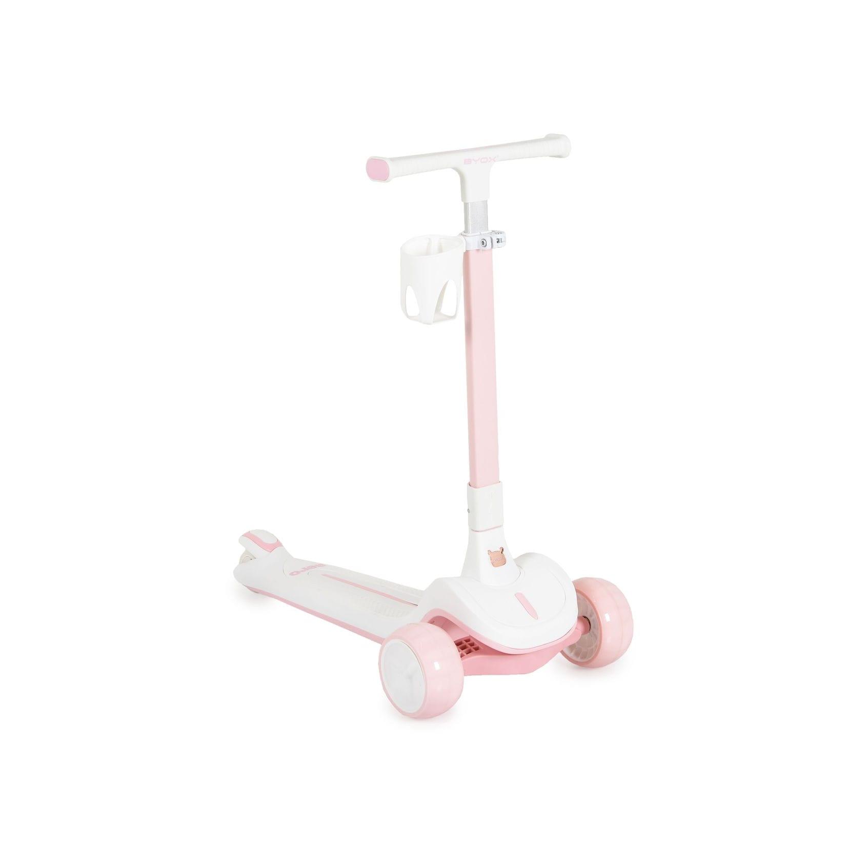 Byox Kinderroller Aero klappbar Getränkehalter Hinterradbremse höhenverstellbar rosa