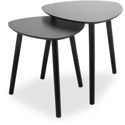 Beistelltisch-Set DUO (BT 45x45 cm) - schwarz - BT 45x45 cm