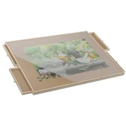 Relaxdays Neig- und drehbares Puzzlebrett Hellbraun