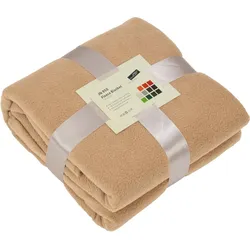 James & Nicholson Fleece Decke JN950 camel one size