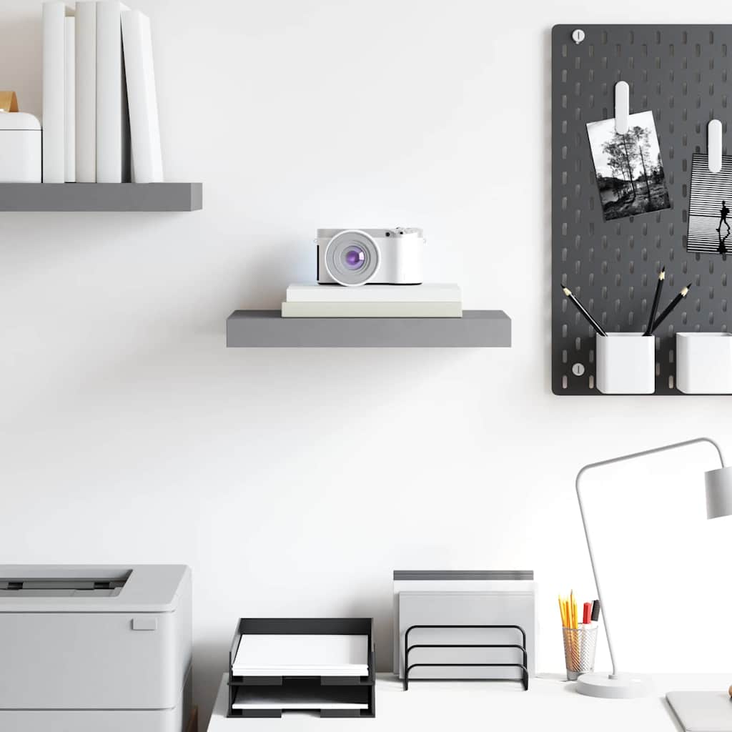 vidaXL Étagère murale flottante gris 40x23,5x3,8 cm MDF