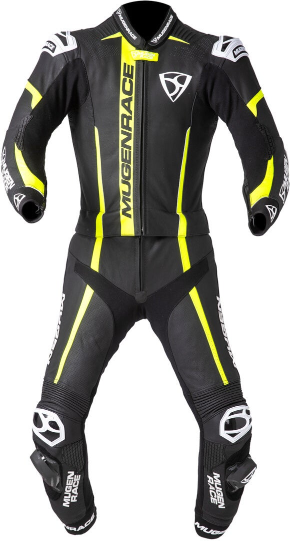 MUGENRACE Mucho 2-Teiler Motorrad Lederkombi LS2-MNR-1911-BLWHFY-50