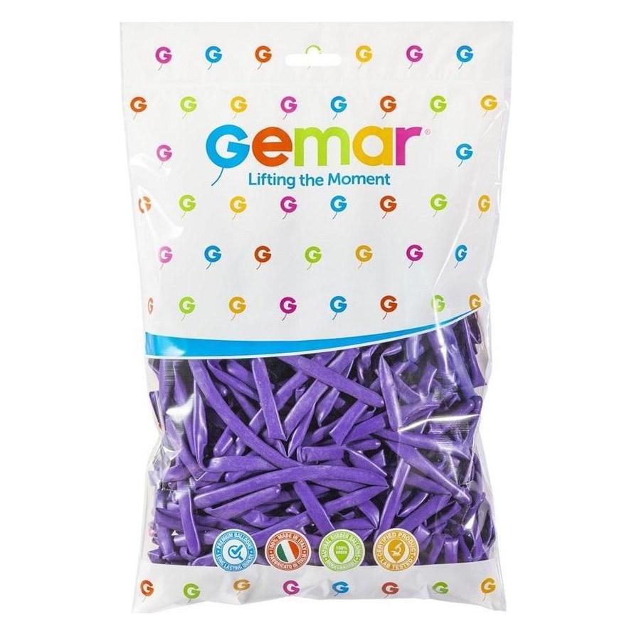 Gemar Italienische lila Röhrenballons 100 Stück (100x) (48996257)