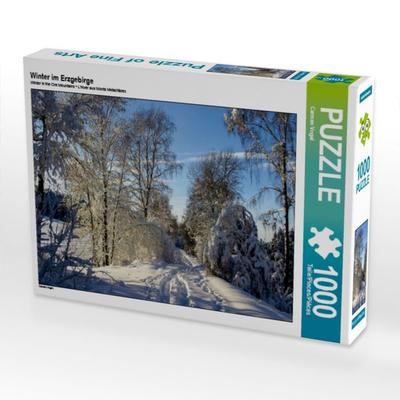 CALVENDO Puzzle Winter im Erzgebirge | 1000 Teile Lege-Größe 64x48cm Foto-Puzzle für glückliche Stunden