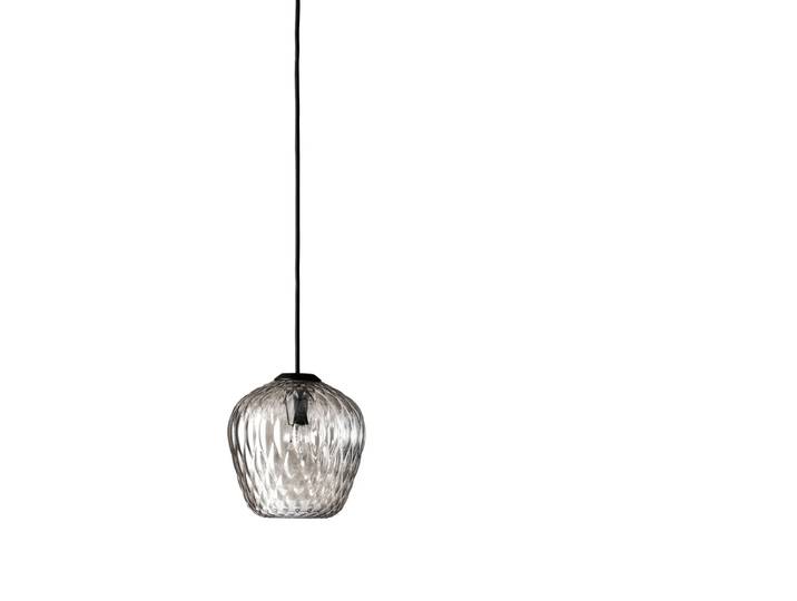 &Tradition - Blown SW4 Pendelleuchte, silber / Kabel schwarz