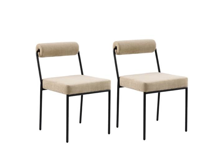 2er-Set Nosta Esszimmerstühle – Zobelfarben