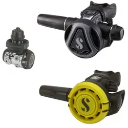 Scubapro - MK11 Evo DIN 300/C370/R105 Octopus - Atemregler-Set - Farbe: Schwarz/Graphit