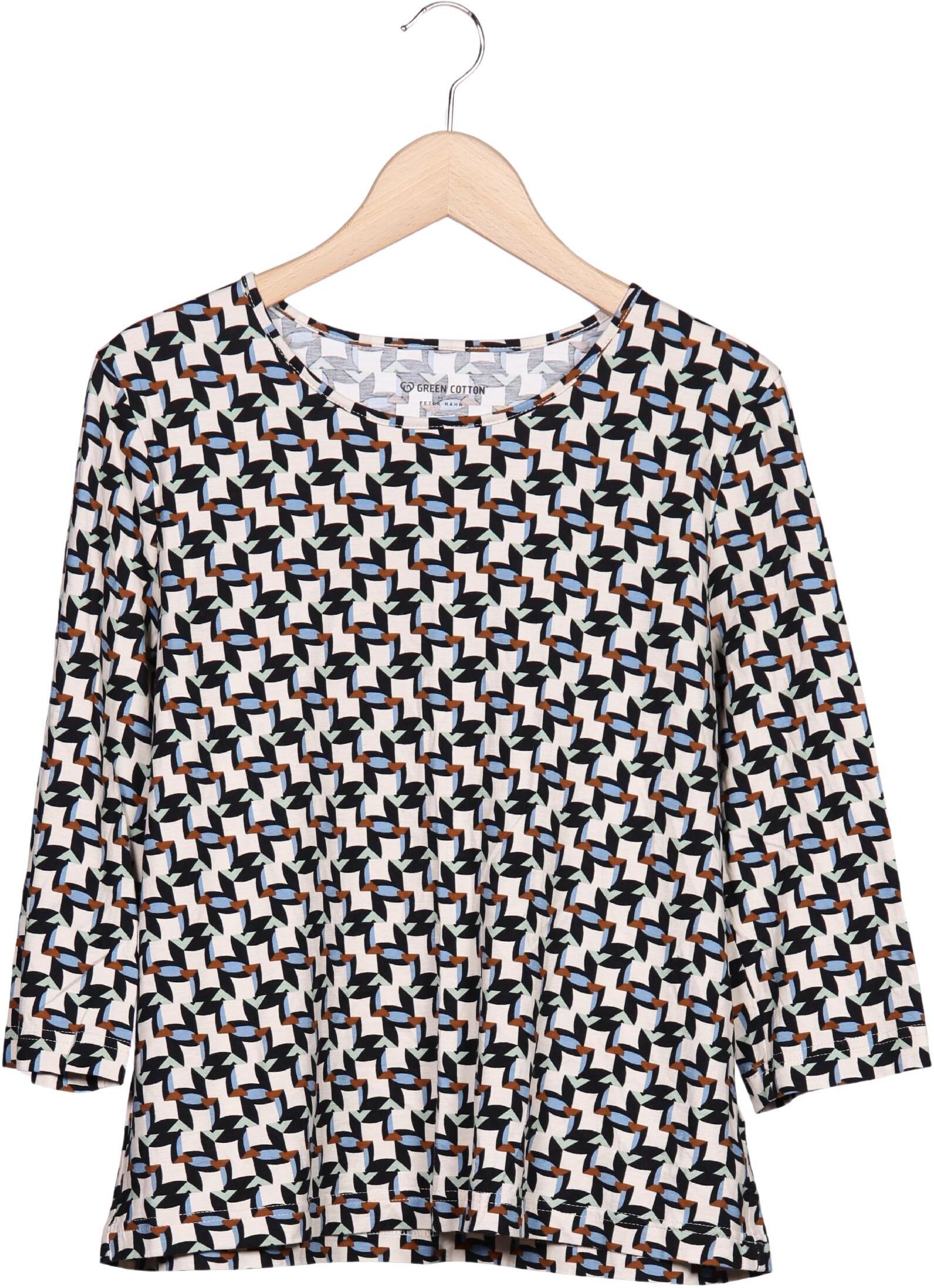 Green Cotton by Peter Hahn Damen Langarmshirt, Mehrfarbig, Gr. EU 42, Baumwolle - Second Hand