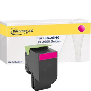kompatibel für Lexmark 80C2SM0 magenta Kompatibler Toner