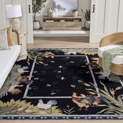 SAFAVIEH Handmade Chelsea Chelsy French Country Rooster Wool Rug