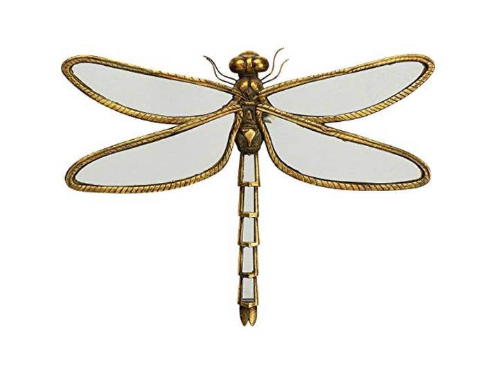 Kare Décoration Murale Design Dragonfly Mirror en Verre Miroir\, décoration Murale\, Accessoire\, Figurine décorative\, 36 x 5 x 47 cm