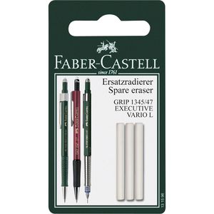 Faber-Castell Ersatzradierer 131596 Grip 1345/47, 3 Stück
