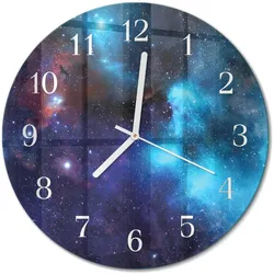 WANDUHR aus Glas Ø30 cm - Sternenhimmel