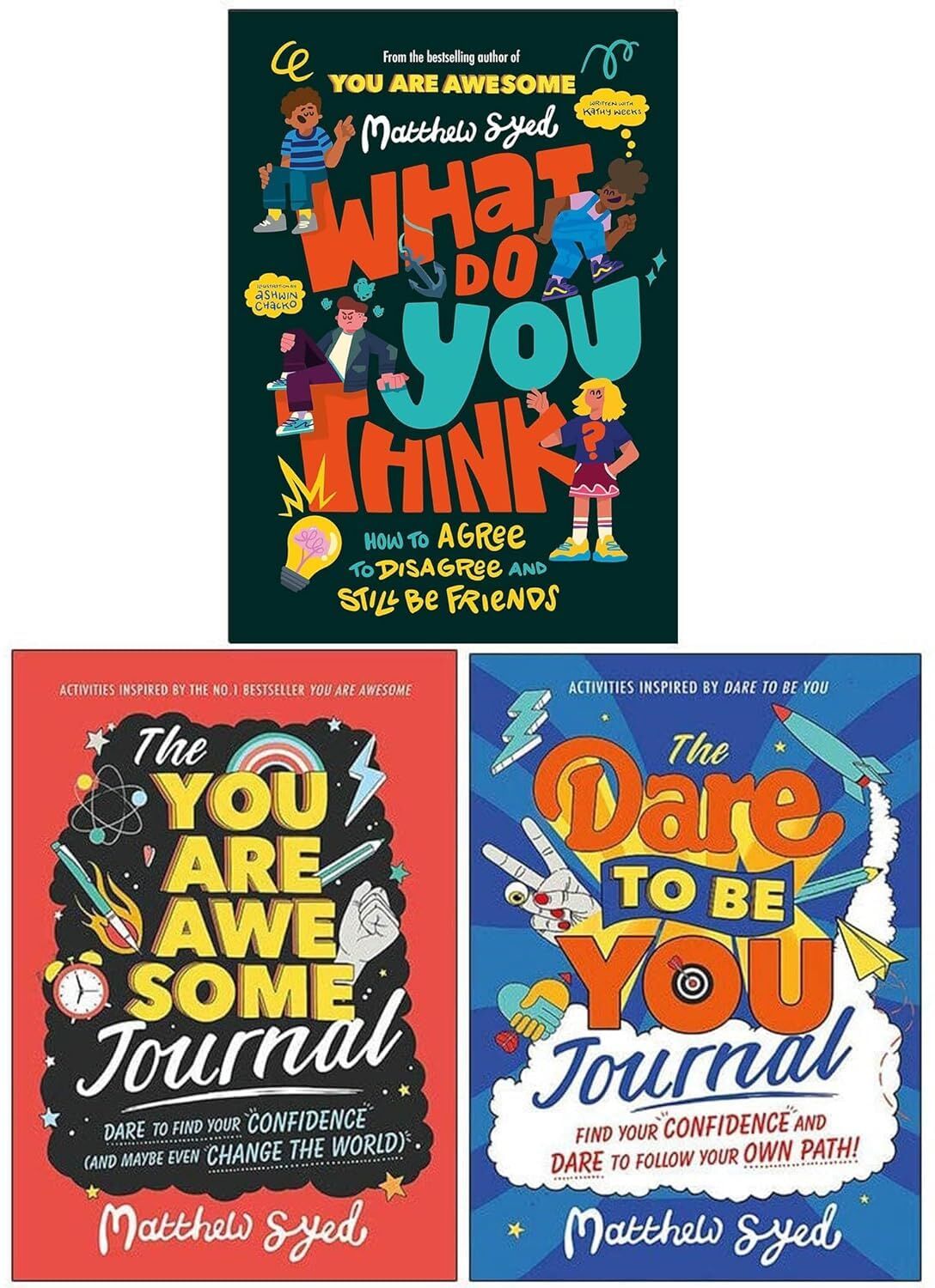 Wren & Rook Matthew Syed 3 Books Collection – (You Are Awesome, Dare to Be You & What Do YOU Think?)