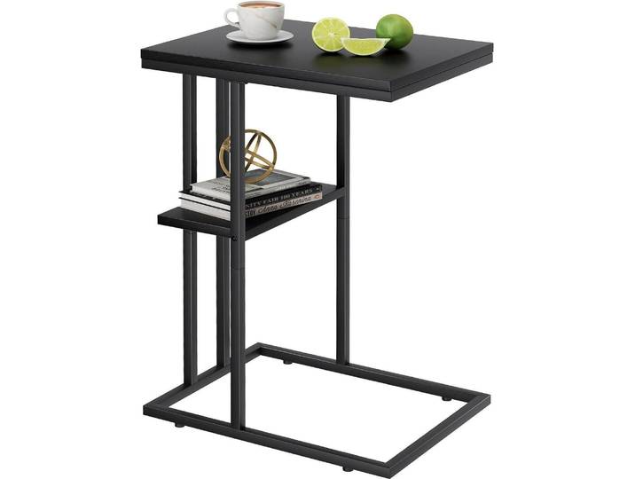 Beistelltisch C Form Schwarz Sofa Bett Tisch multifunktional