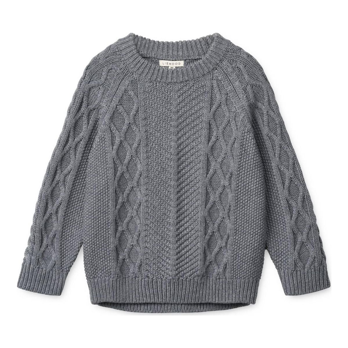 Liewood Ari Cotton Knit Jumper grey melange (1015) 122/128 LW21426-1015-122/128-CU