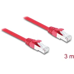 DELOCK 81186 - RJ45 Netzwerkkabel Cat.6a S/FTP 3 m rot
