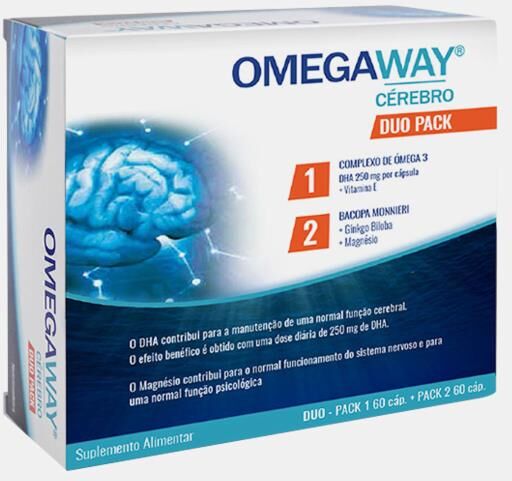 OMEGAWAY CEREBRO DUO PACK 60 + 60 CAPSULAS