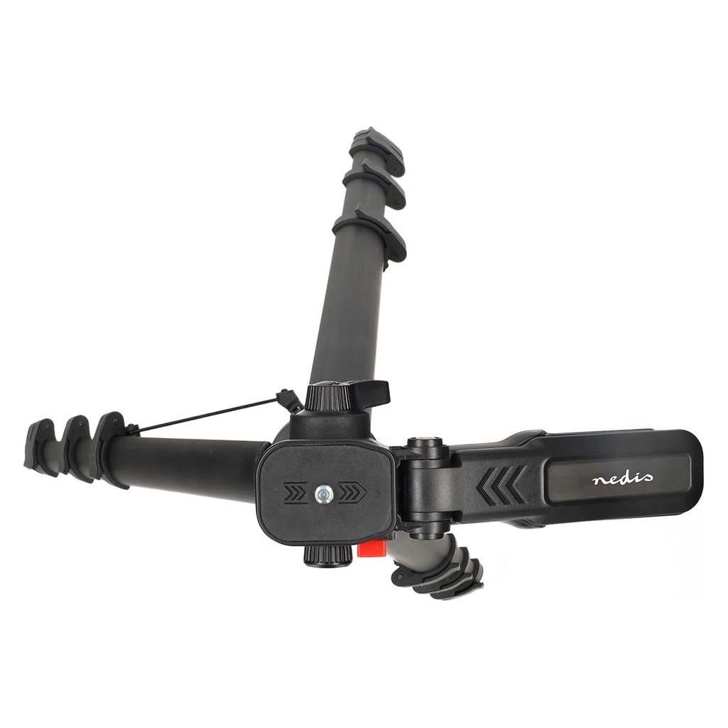 Nedis Tripod|5 Segmenten|Pan & Tilt| Incl. travelbag | ABS / Aluminium | Black (Kunststoff, Metall) (TPOD2600BK)