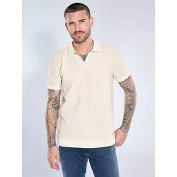 emilio adani Herren Modisches Poloshirt mit Struktur Weiß slim fit uni Kent-Kragen - XXL