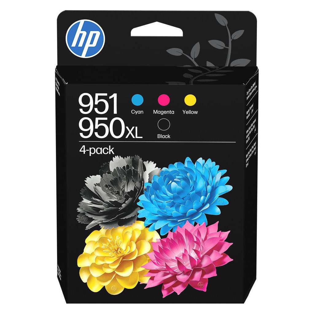 HP Hewlett-Packard 951CMY/950XLBlk Ink Crtg Combo 4-Pack (BK, C, M, Y) (C3WK1AE#LS1)