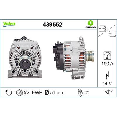 Valeo Generator [Hersteller-Nr. 439552] für Mercedes-Benz