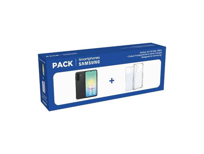 Pack Smartphone Galaxy A27 5G Noir 128 Go + Coque transparente et Verre Trempé SAMSUNG