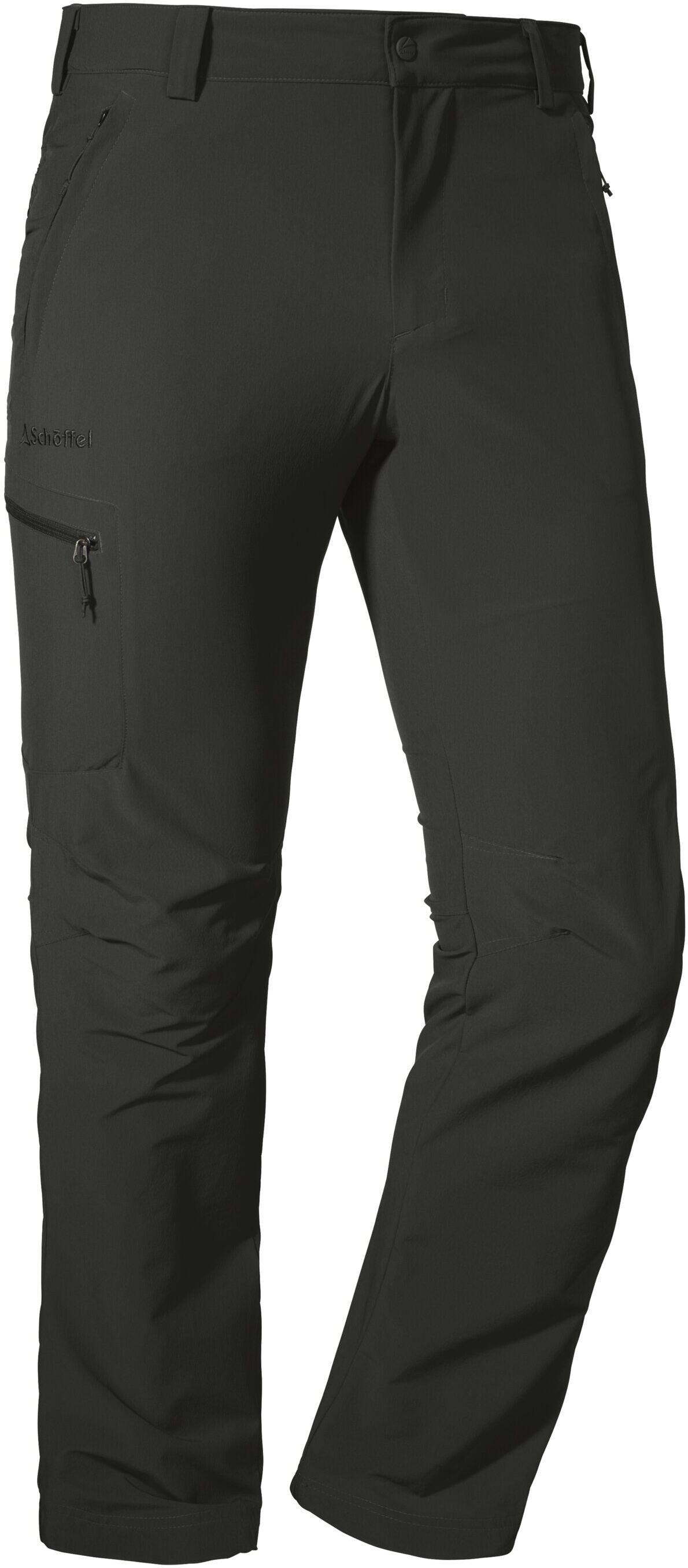 Funktionshose SCHÖFFEL "PANTS FOLKSTONE", Herren, Gr. 62, N-Gr, schwarz (asphalt), Obermaterial: 89% Nylon, 11% Elasthan, Hosen Funktionshose, schnell trocknendes Material, mit Reissverschluss, sportlicher Stil asphalt 62, N-Gr