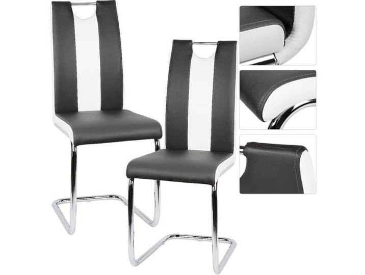 Chaise de salle à manger atmosphérique et élégante - Noir - Simili