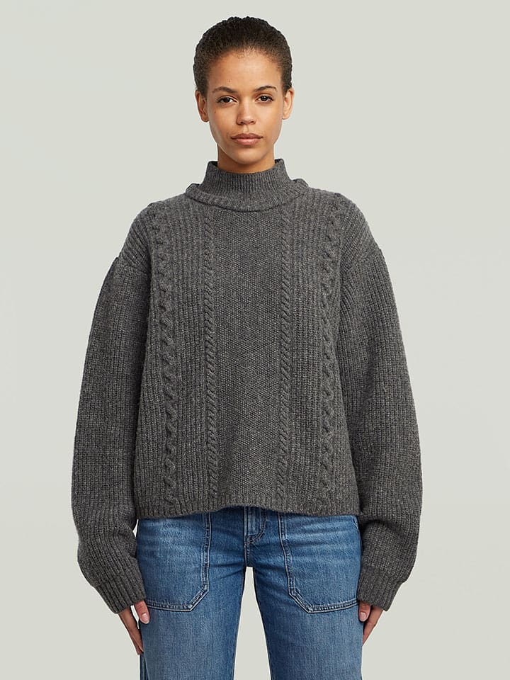 G-Star Wollpullover in Anthrazit - XXS