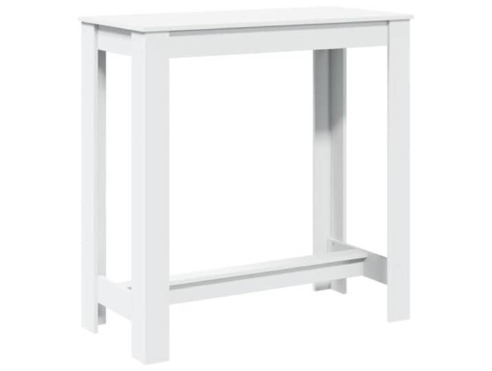 KGHERMDF Bartisch Weiß Holzwerkstoff 102x50x103,5 cm Stehtisch für Küche, Wohnzimmer, Essbereich, pflegeleichte Oberfläche, mit Wandhalterung
