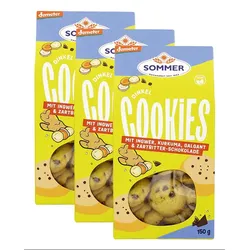 3er-Pack Sommer Dinkel Cookies, Ingwer, Kurkuma & Galgant