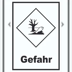 HB-Druck Schild Kenn­zeichen Umwelt­gefähr­dend Gefahr Fisch Wasser Baum hochkant A4 (210x297mm)