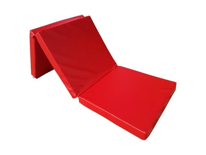 Matelas pliant en faux cuir - NATALIA SPZOO - 195x65x8 cm - Rouge - 1 place - Enfant