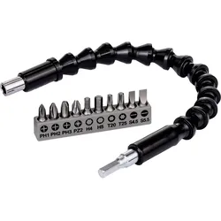 Bosch Bit Set, 11-teilig, mit flexibler Verlängerung aus Kunststoff, 300 mm - 2608522377