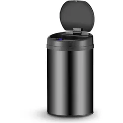 Juskys Automatik Mülleimer mit Sensor 30L - Abfalleimer mit elektrischem Deckel für Küche - Schwarz