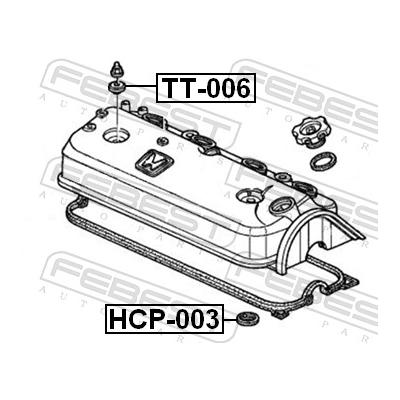 FEBEST Dichtung, Zylinderkopfhaubenschrauben TT-006 für HONDA