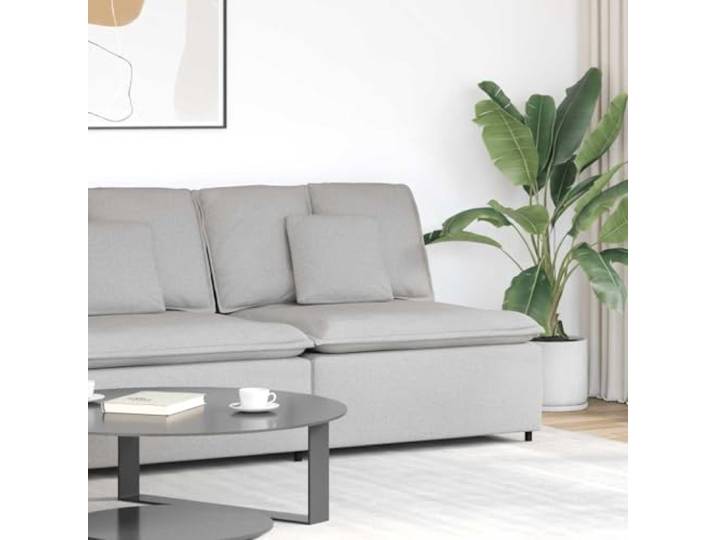 KGTKGTYER Modulares Ecksofa, Polster-Sessel 100x100 cm, Wolkengrau Stoff Robustes Metallgestell, Vielseitig kombinierbar, Weiche Schaumstoff-Füllung