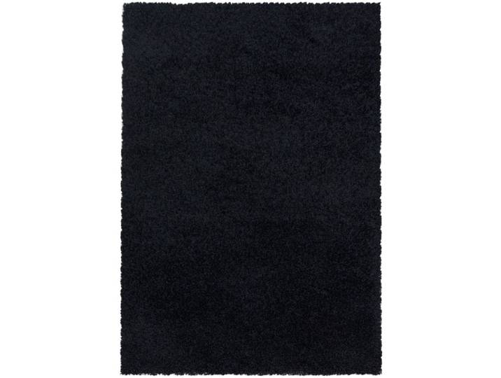 Tapis à poils longs doux noir 200x290cm