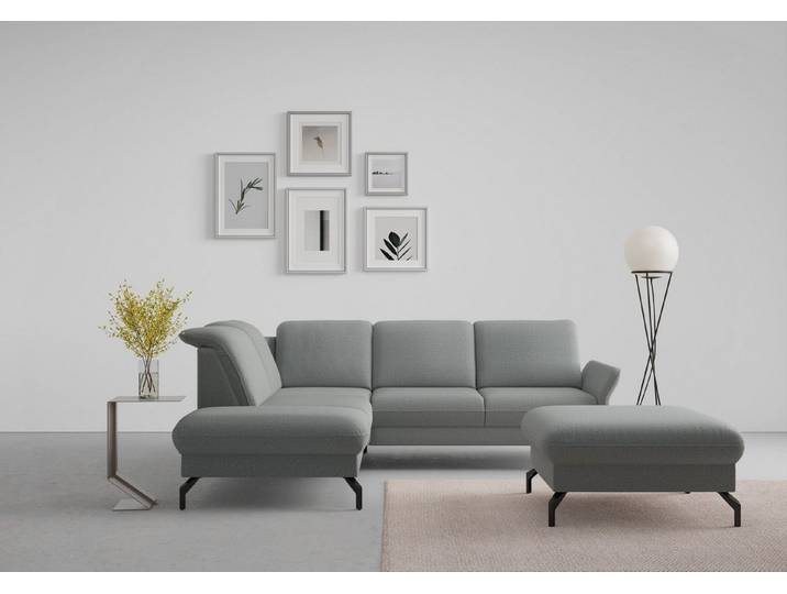 sit&more Ecksofa Fashion L-Form, wahlweise mit Kopfteilverstellung und Vorziehsitz, motorisch