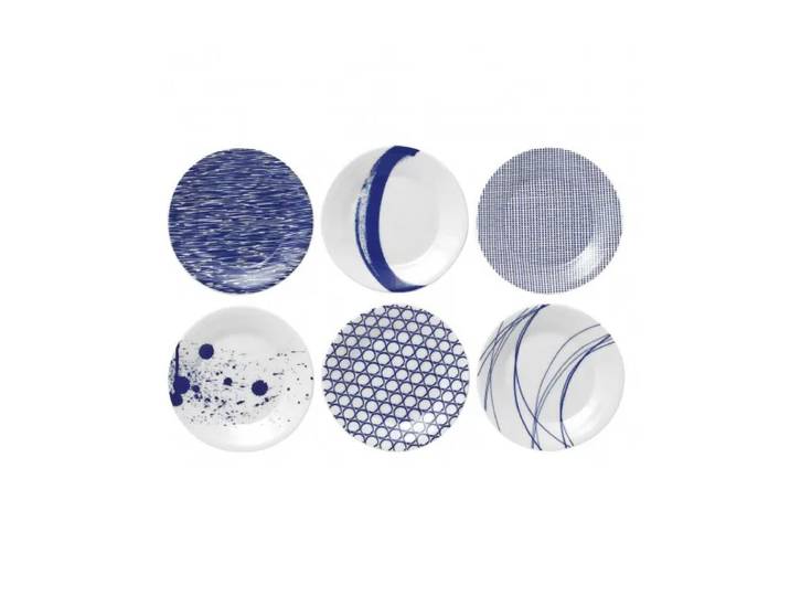 Royal Doulton Assiette Pacific, bleu 6 pièces 16 cm