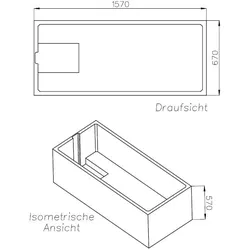 Neuesbad Wannenträger für Kaldewei Dyna Set/Star Nr.626/627 160x70 SW11159