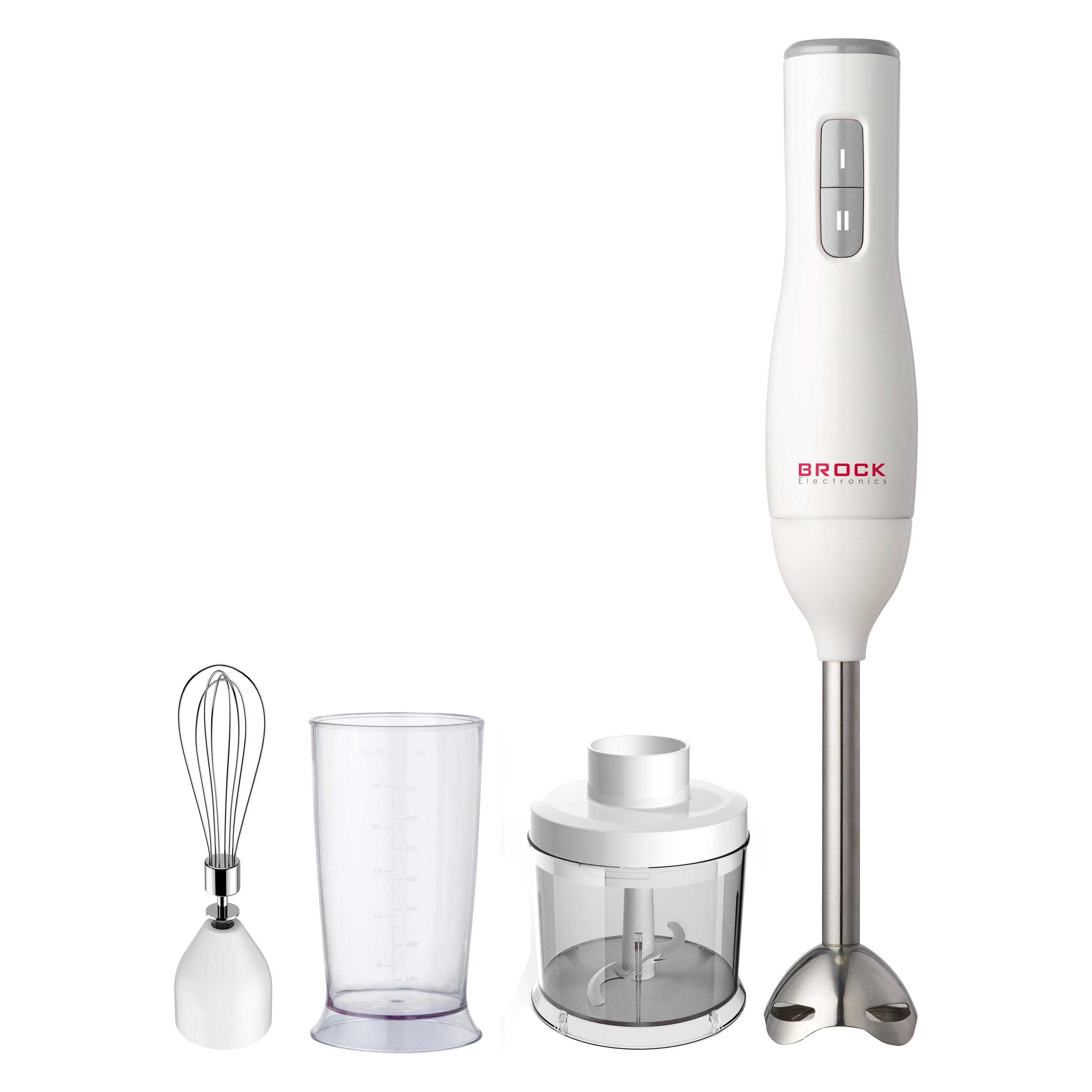 Brock Electronics Brock HBS 6001 WH Stabmixer 300 W, weiss (HBS 6001 WH)