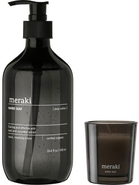 Meraki Håndsæbe & Duftlys, Amber Dust, 490 Ml, 60g