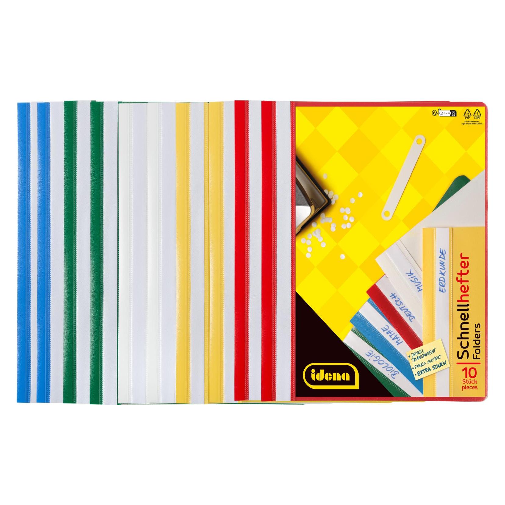Idena Schnellhefter A4 PP 5 Farben 10 Stück (A4) (22692318)