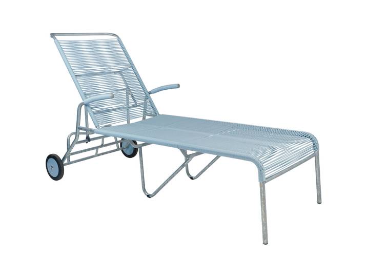 Gartenliege Schaffner Säntis Stahl/Kunststoff pastellblau faltbar - Gartenliege - Wetterfeste Gartenmöbel & Accessoires